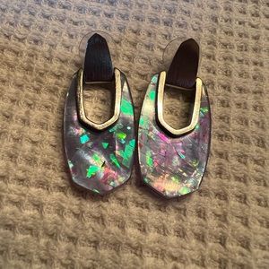 Kendra Scott Kailyn geometric drop earrings - purple abalone